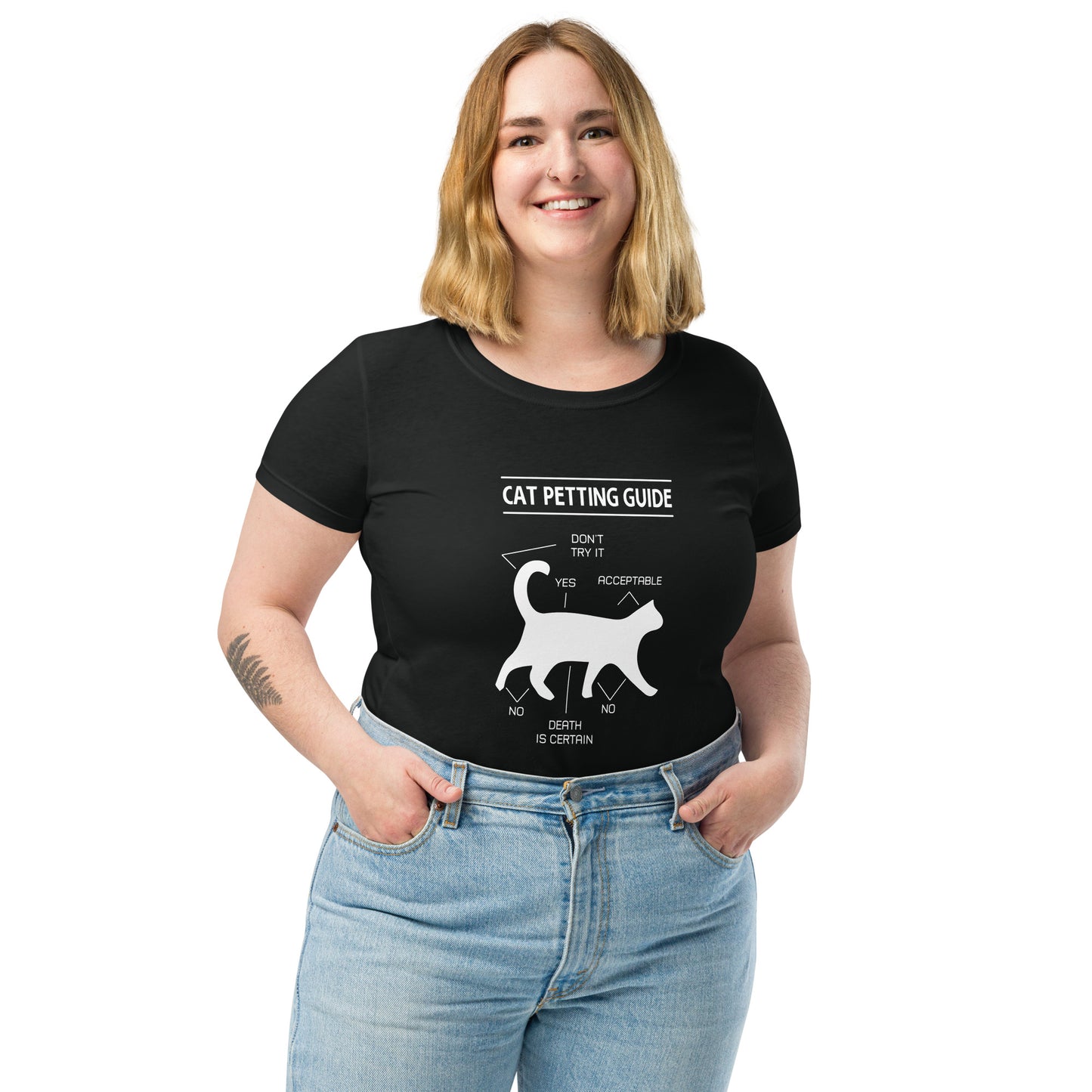 Cat Petting Guide - Ladies T-Shirt