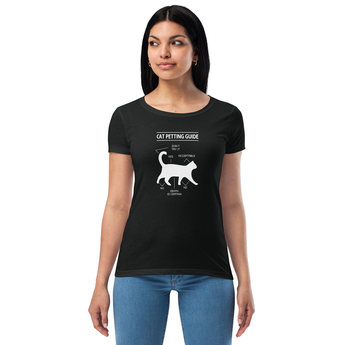 Cat Petting Guide - Ladies T-Shirt