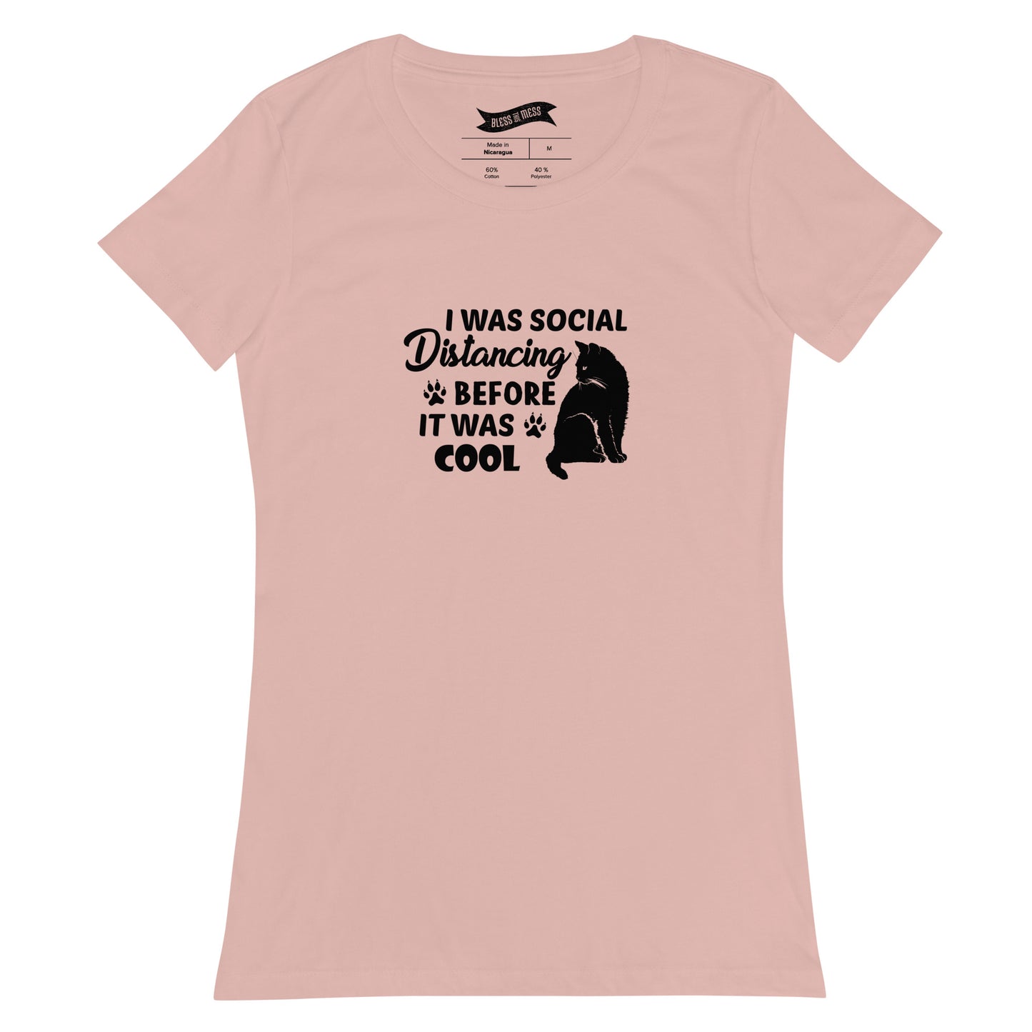 Cat Social Distancing - Ladies T-Shirt