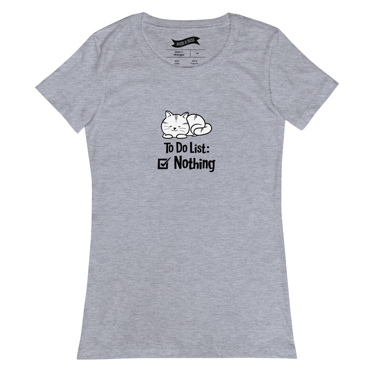 Cat To Do List - Ladies T-Shirt