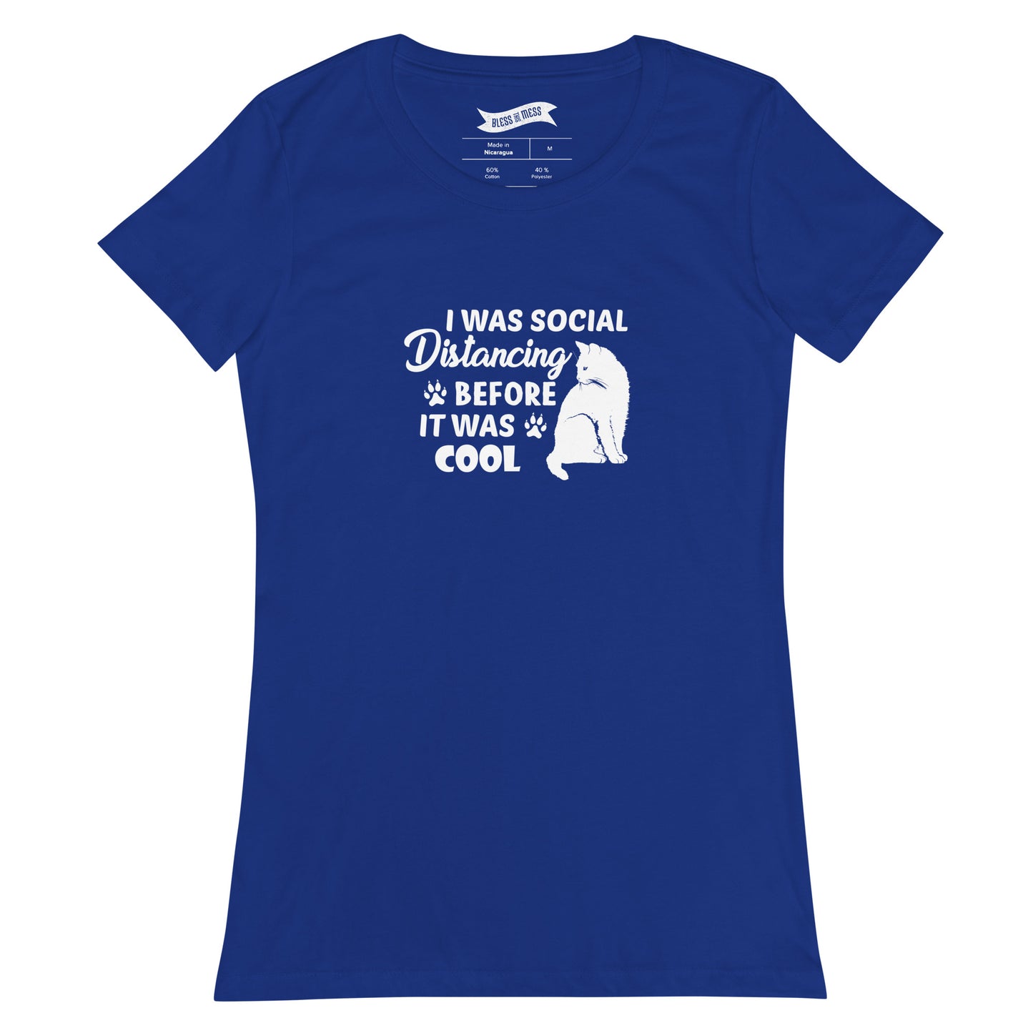 Cat Social Distancing - Ladies T-Shirt