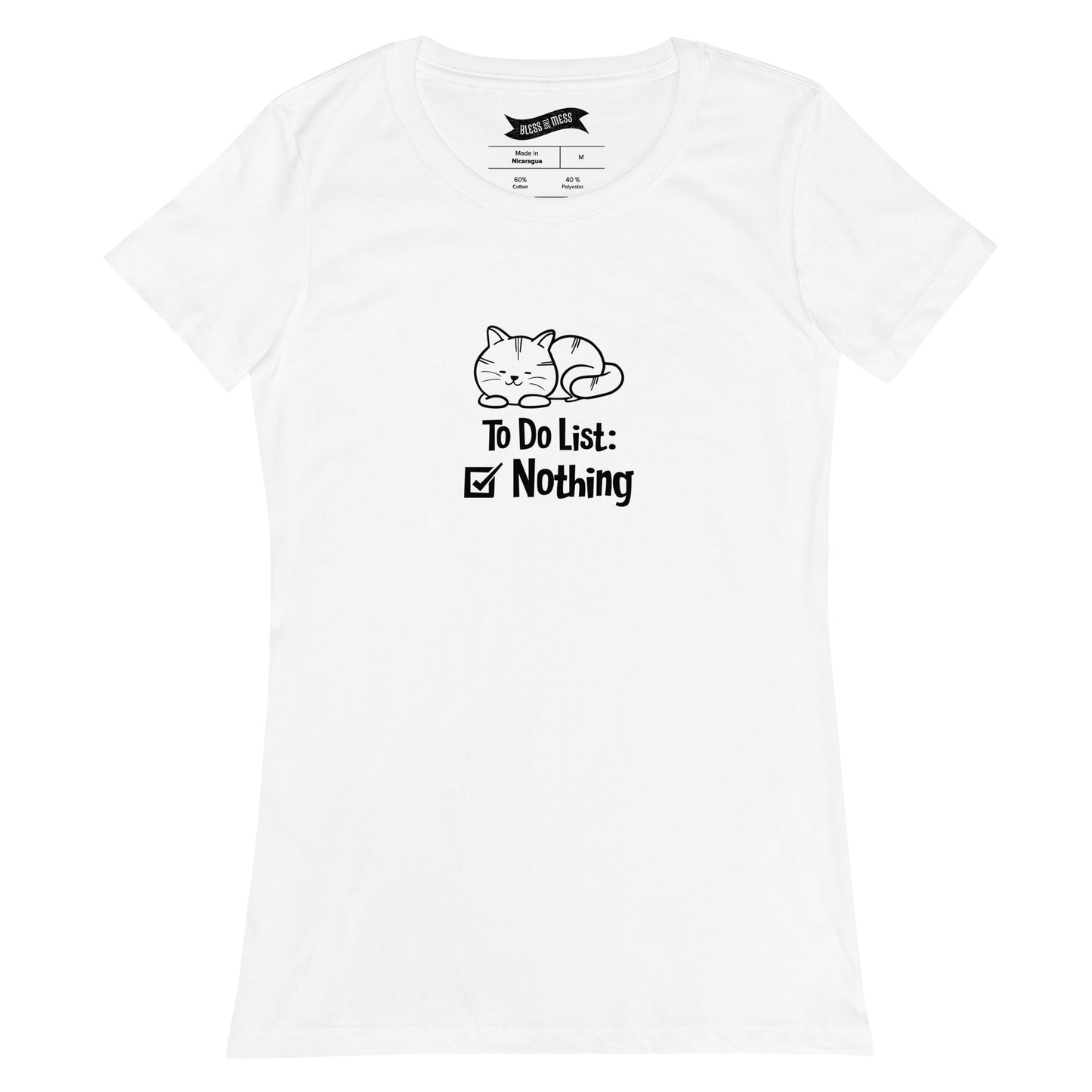 Cat To Do List - Ladies T-Shirt